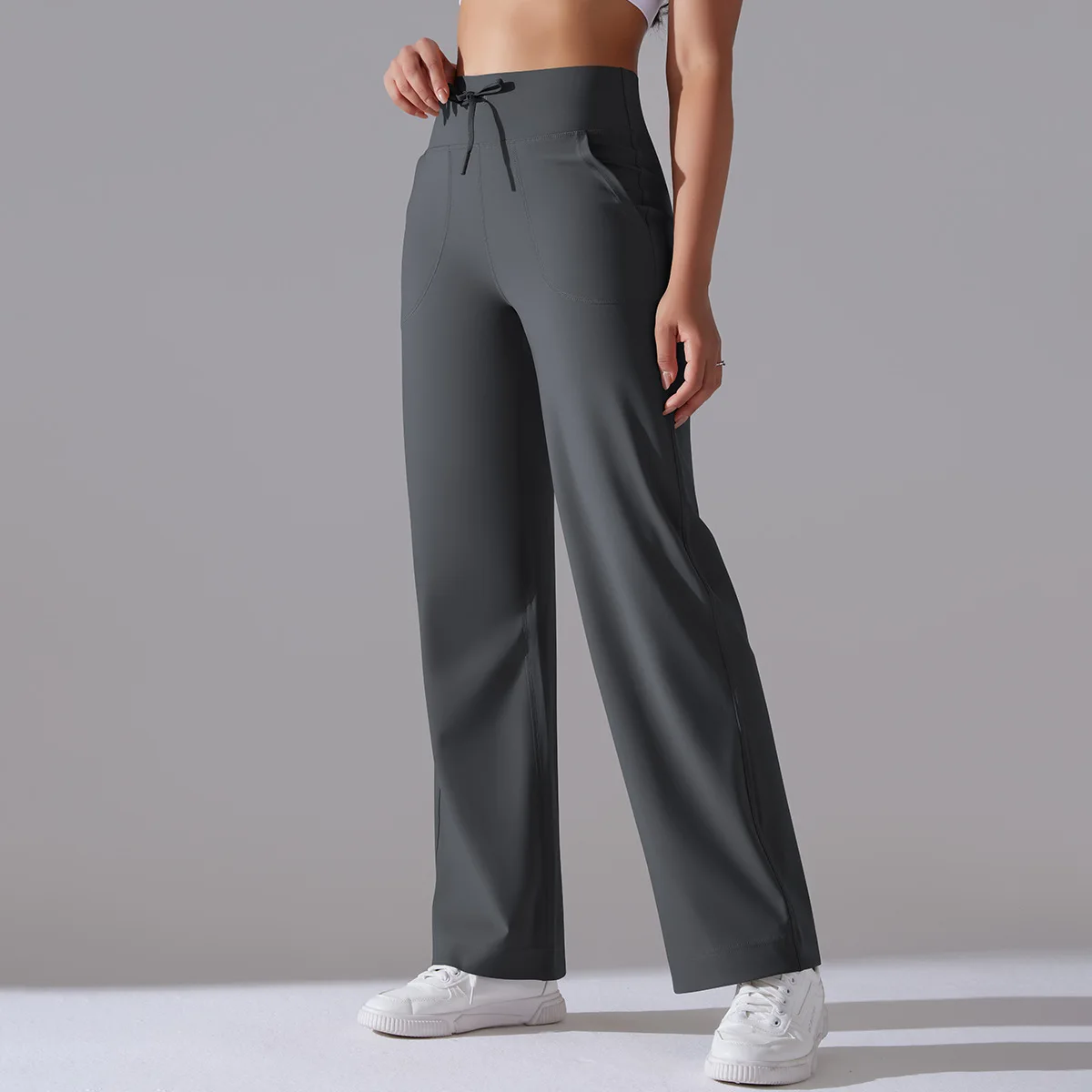 Yoga Rechte Benen Sweatpant Dames Losse Trainingspak Broek Wijde Pijpen Outdoor Gym Runing Casual Trainingspak Broek