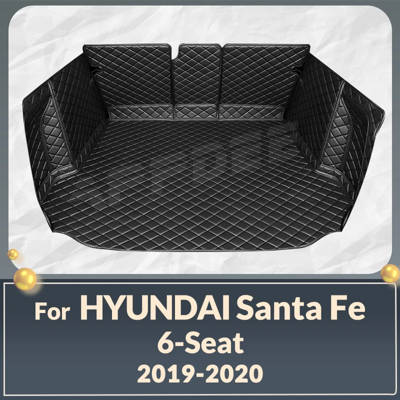 

Auto Full Coverage Trunk Mat For Hyundai Santa Fe 6-Seat 2019 2020 Car Boot Cover Pad Interior Protector Accessories