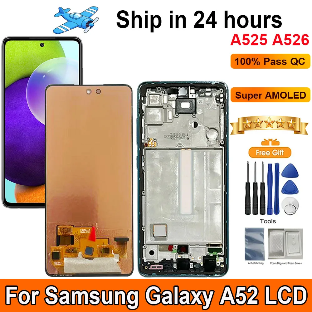 

6.5‘‘Super AMOLED For Samsung Galaxy A52 LCD Display LCD Touch Screen With Frame Display Replacement For Samsung Galaxy A52 5G