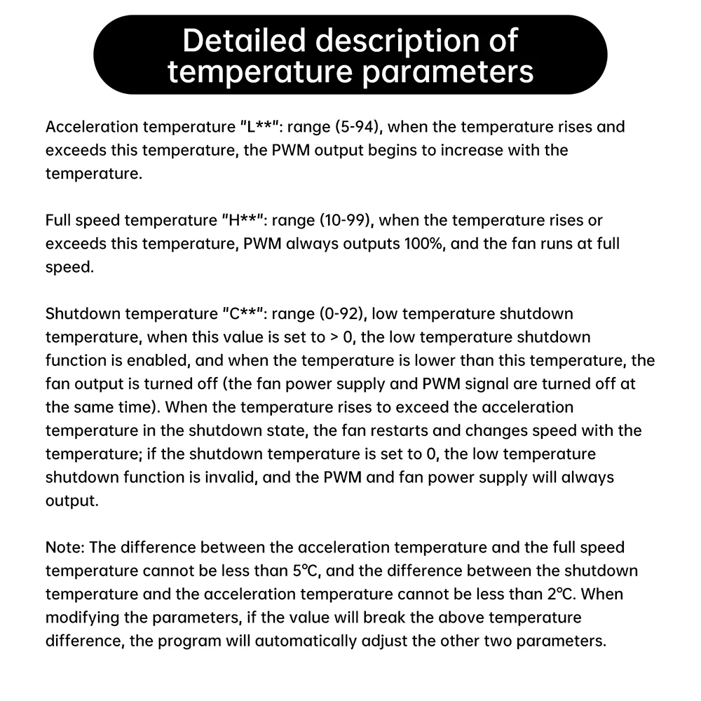 4-Draht-PWM-Lüfterthermostat 12V 3A Drehzahlregler mit Mehrfachfühler für PC-Gehäuse Industriekühlung – Detail 11