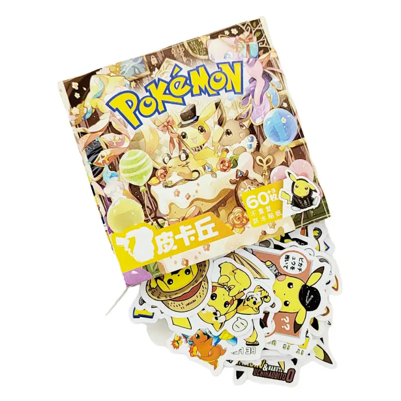 Pegatinas de Pokémon de Anime para niños, calcomanías de Pikachu, Eevee, grafiti en caja, dibujos animados, portátil, Maleta, regalo de fiesta de