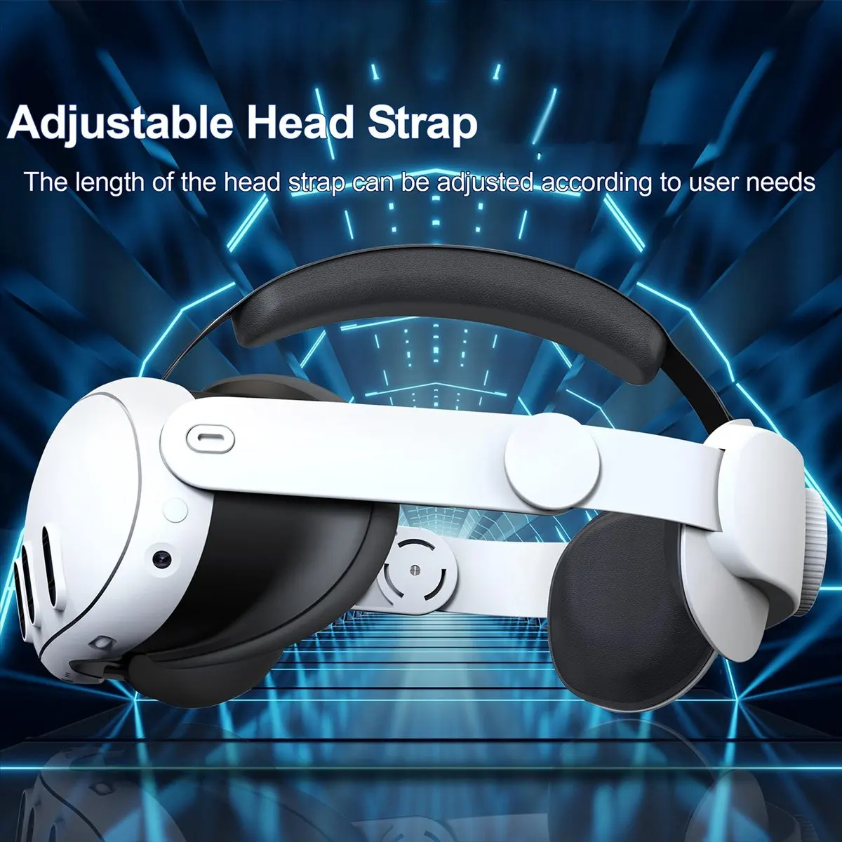 

For Meta Quest 3 VR Head Strap Comfortable Sponge Headwear Adjustable Headband VR Accessories-White
