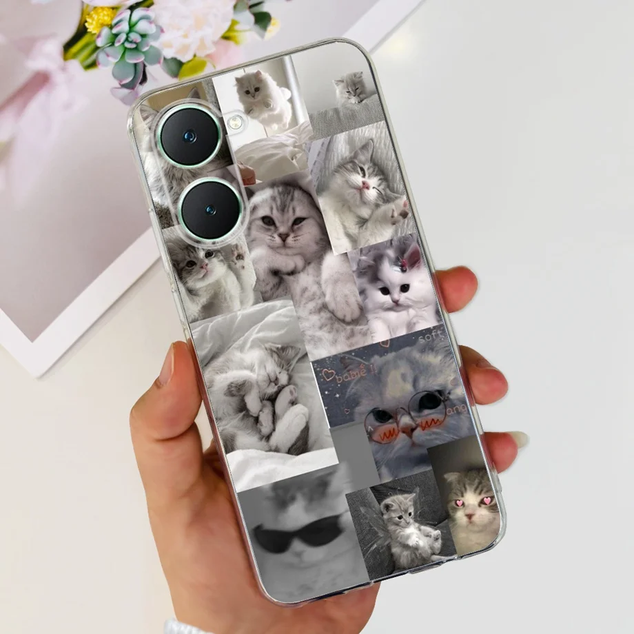 For Realme 10 4G 10 Pro+ Clear Soft TPU Silicone Phone Back Cover For Realme 10 Pro Plus 10Pro Funda Cool Dragon Cat Capa Bumper