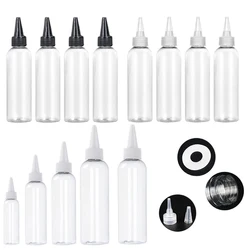 5Pcs 10/20/30/50/100ml Plastic Glue Bottles with Long Tips Lids Art Bottle Squeeze Liquid Flux Dispenser Applicator Container