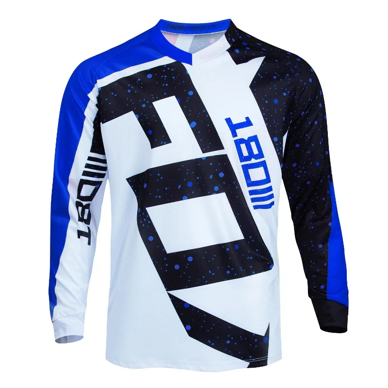 Unisex Motocross Inspired Long Sleeve Jersey 3D Print Star Speckle Graphic Breathable Quick Dry Riding Sports Top Adults Kids