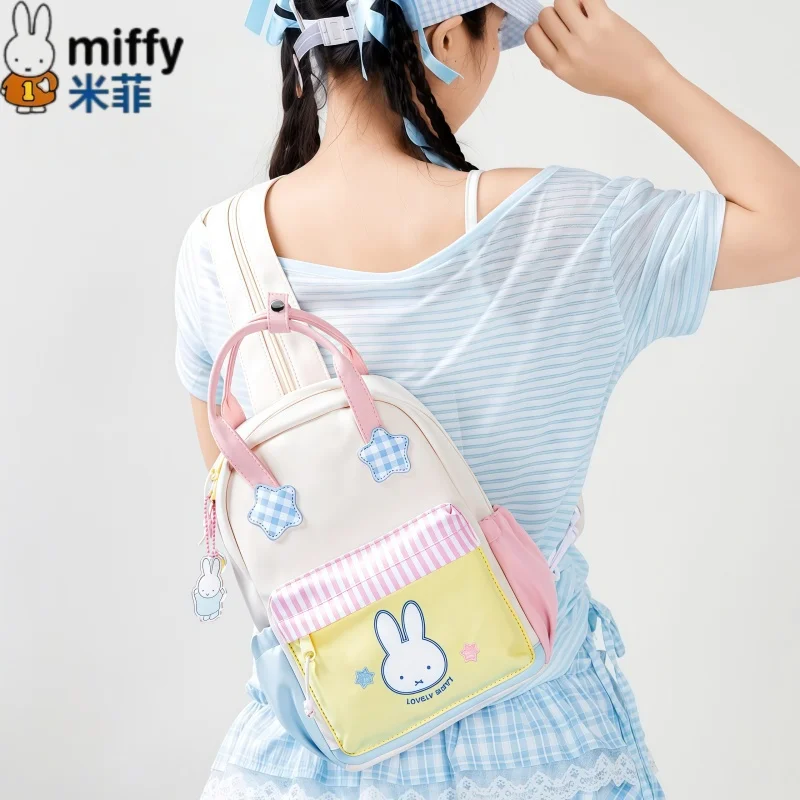 

Miffy Crossbody Convertible Backpack New Schoolbag Outdoor Backpack Exquisitely Designed Charm Collectible Gift Series Ornaments