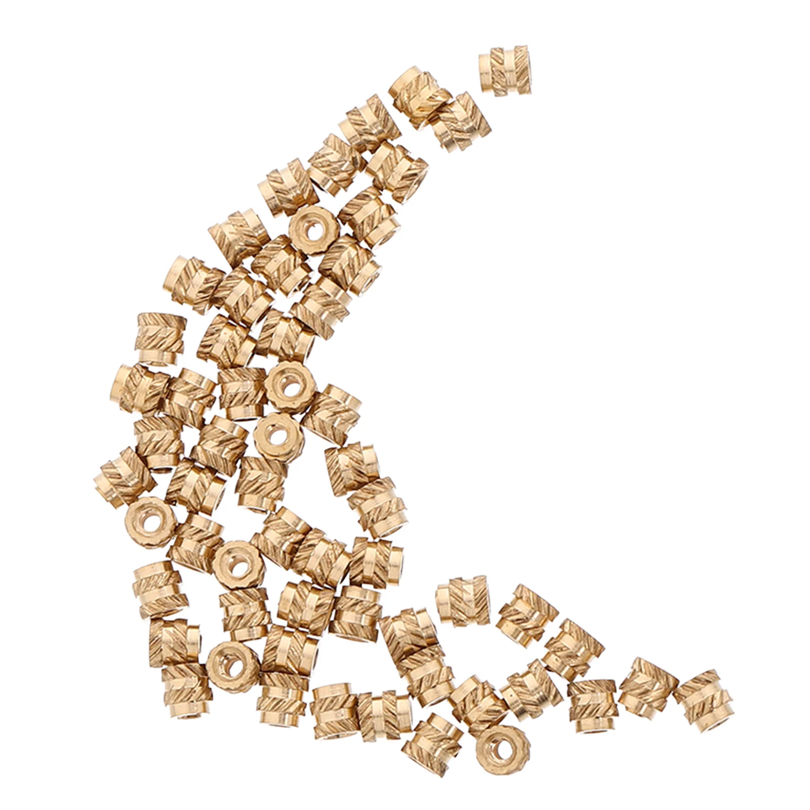 60 قطعة المكسرات النحاسية النحاس مخرش إدراج الخيوط للخشب البلاستيك ثلاثية الأبعاد الطباعة لتقوم بها بنفسك جزءا لا يتجزأ من الربط الأجهزة إصلاح M1 #5