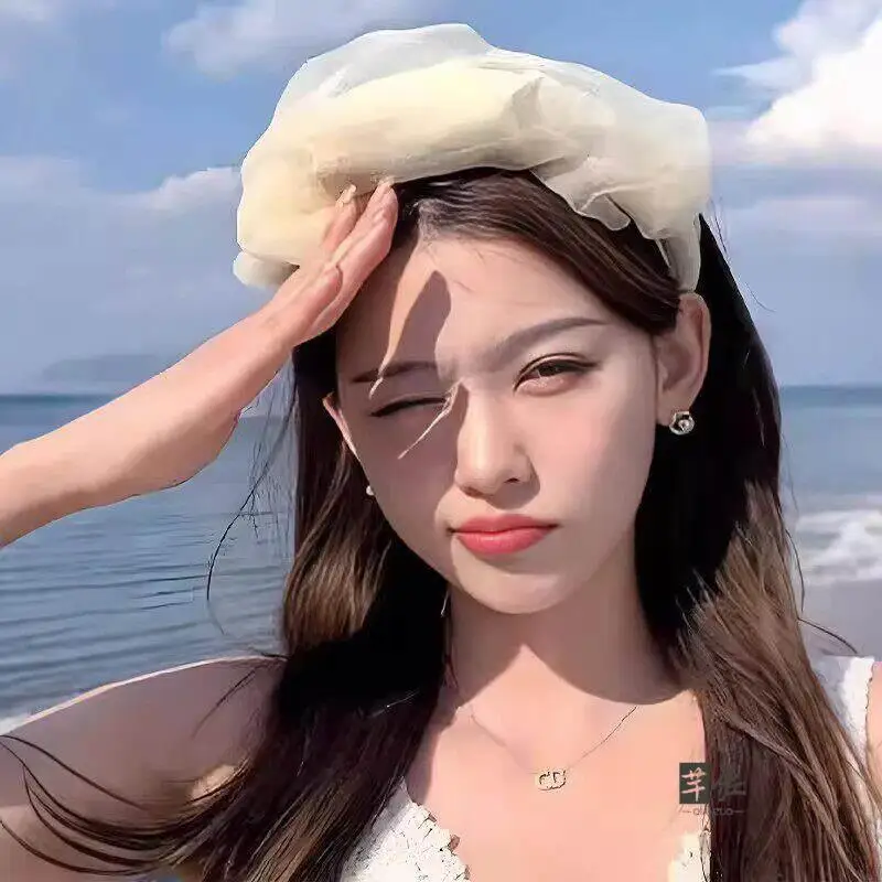 2026 New Black Mesh Hat Crumpled Empty Top Sun Protection Hat for Women Summer Travel Sunshade Hat Foldable Lightweight Polye...