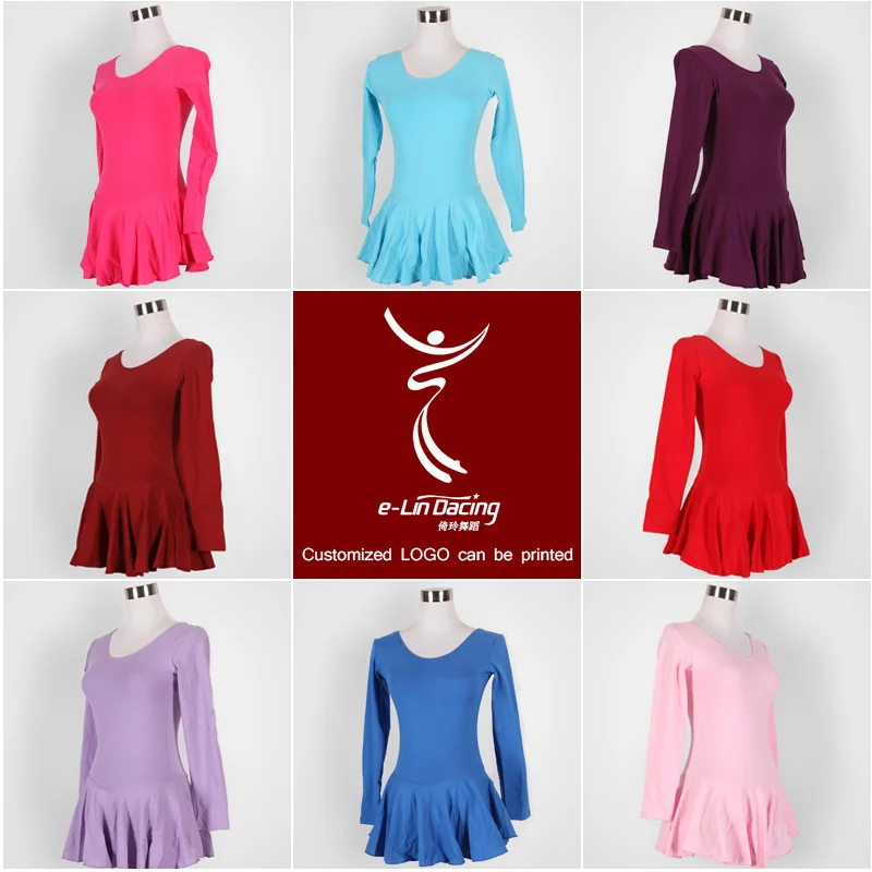 Long Sleeve Ballet Dancer Leotard for Kids Basic Cotton Dance Gymnastics Dress Grown Man Ballerina Costume Girls Dancing Wear