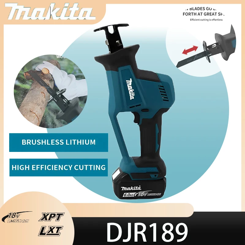 

Makita DJR189 Cordless18V Lithium Battery Rechargeable Multifunction Saw Metal Cutting Saw Portable Saw Wood Cutting Tools