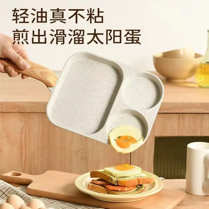 3-in-1 Burger and Egg Pan, Stone-Coated Non-Stick, Extra Large Breakfast Skillet, Egg Cooker