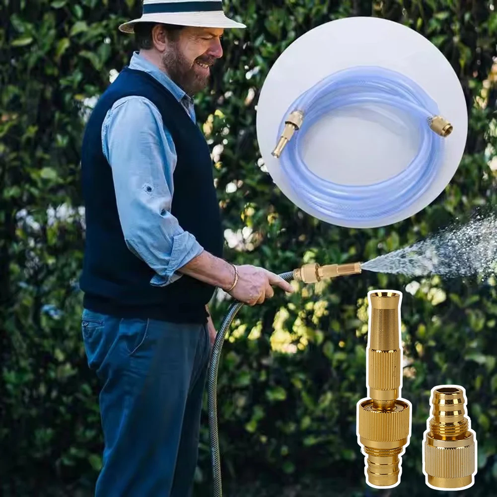 

Сверхмощная насадка для садового шланга, регулируемая насадка из сплава с прямым распылением для домашнего коммерческого использования