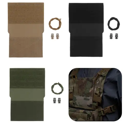 가슴 걸이 가슴 확장 패널 액세서리 레이저 절단 Molle 벨크로 탄성 로프 고정 사용하기 쉬운