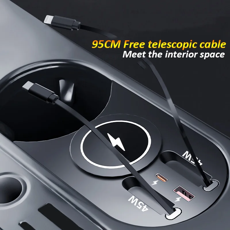 Wireless Charger Magnetic for Audi A3 Wire Wireless Charging Expansion Dock A3L 2021-2025 Charging Expansion Holder Plug & Play