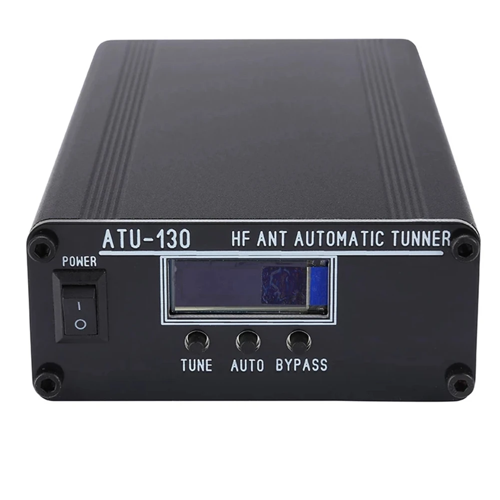 

New Assembled ATU-130 Plus ATU-130+ 1.8-50MHz 200W Automatic Antenna Tuner OLED Display Meatl Case Update of ATU-100