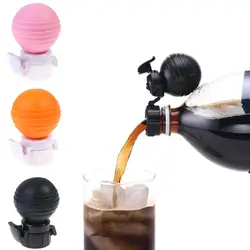 New Vacuum Drink Cap Soft Sealer Cola Soda Pump Inflatable Squeeze Balls Carbonation Keeper Reusable Leak-Proof Bottle Stopper