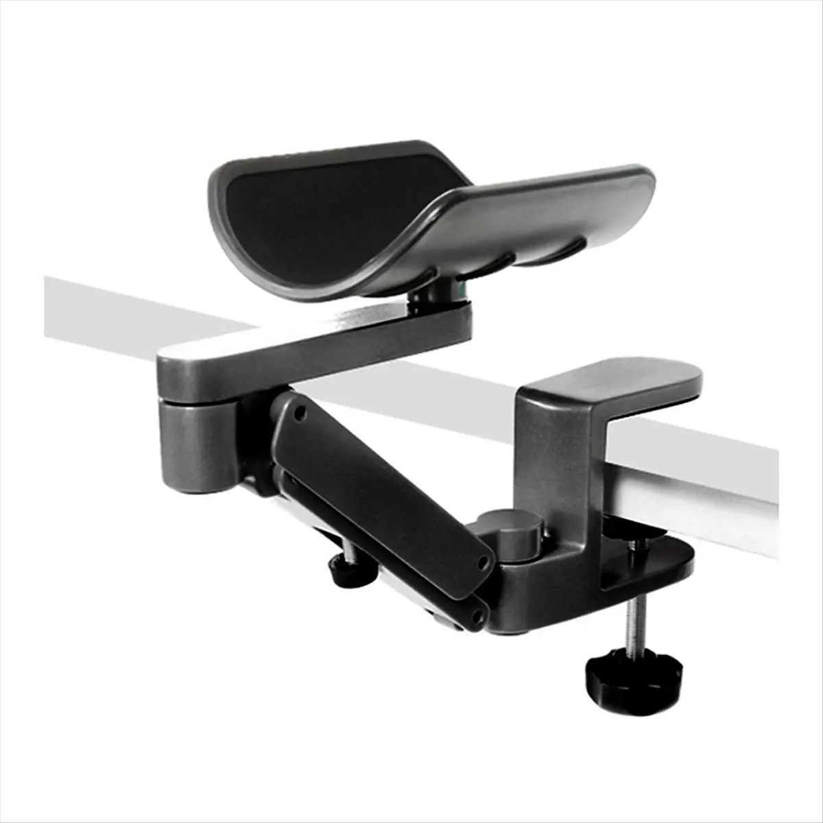 ★♠♥Y2263A Hot Sale-Metal Adjustable Arm Rest Wrist Support Extended Mouse Pad Armrest for Computer Ergonomic Hand Comfort Black