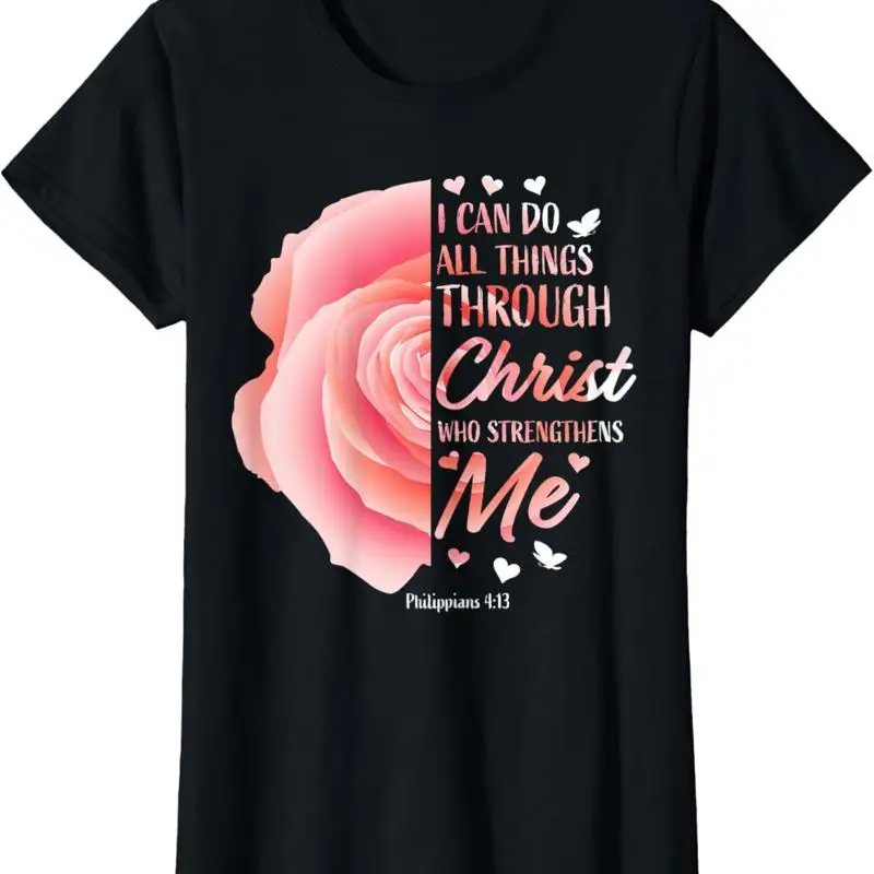 Philippians 4 13 Christian Bible Verse Religious s Women T shirt
