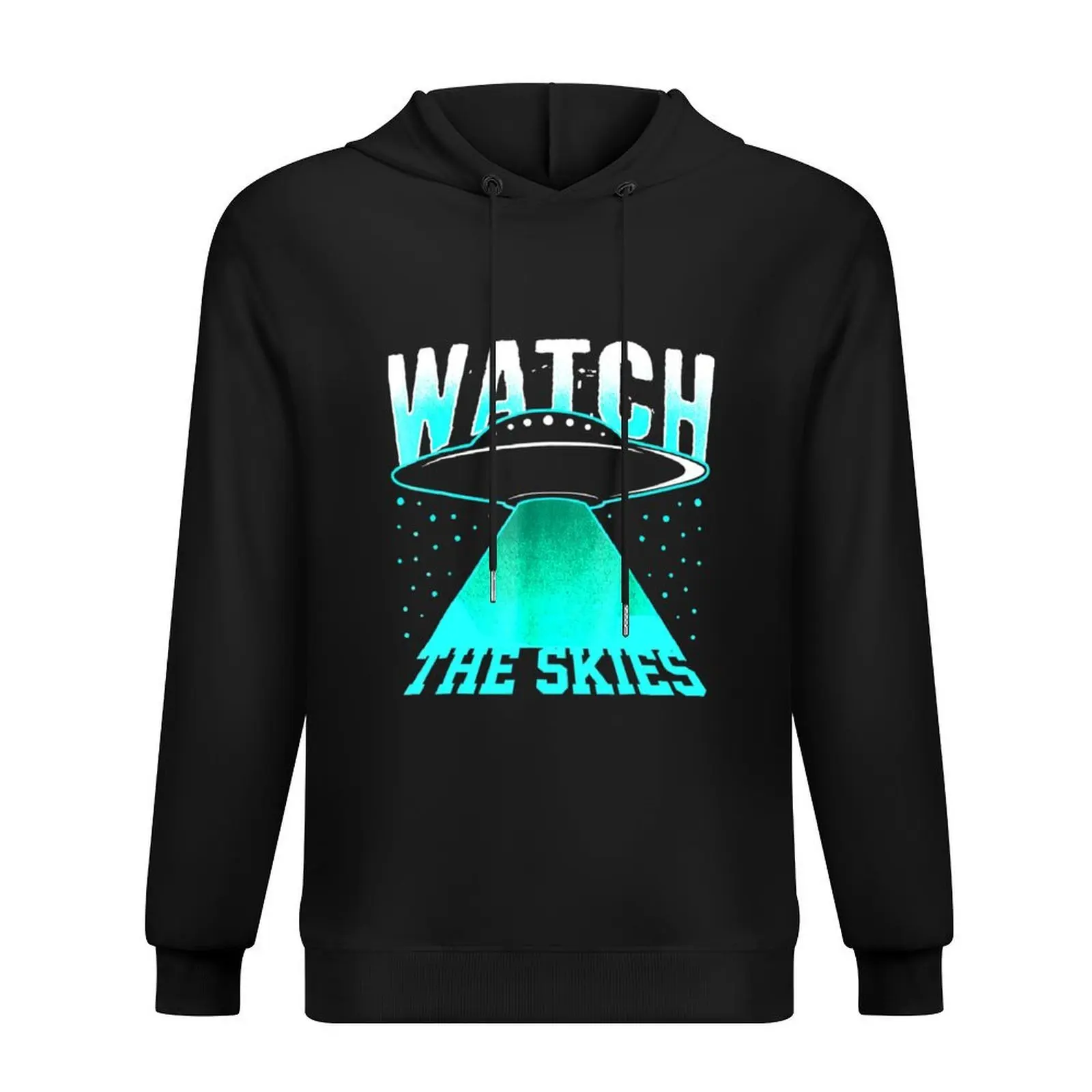 Watch The Skies UFO Alien Spaceship Human Hoodie men's clothes men wear mens clothing autumn jacket men hoodie