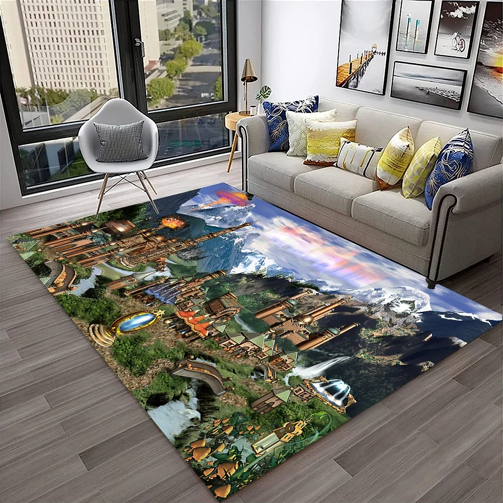 Retro Game Heroes of Might and Magic Carpet Rug for Home Living Room Bedroom Sofa Doormat Decor,kids Area Rug Non-slip Floor Mat