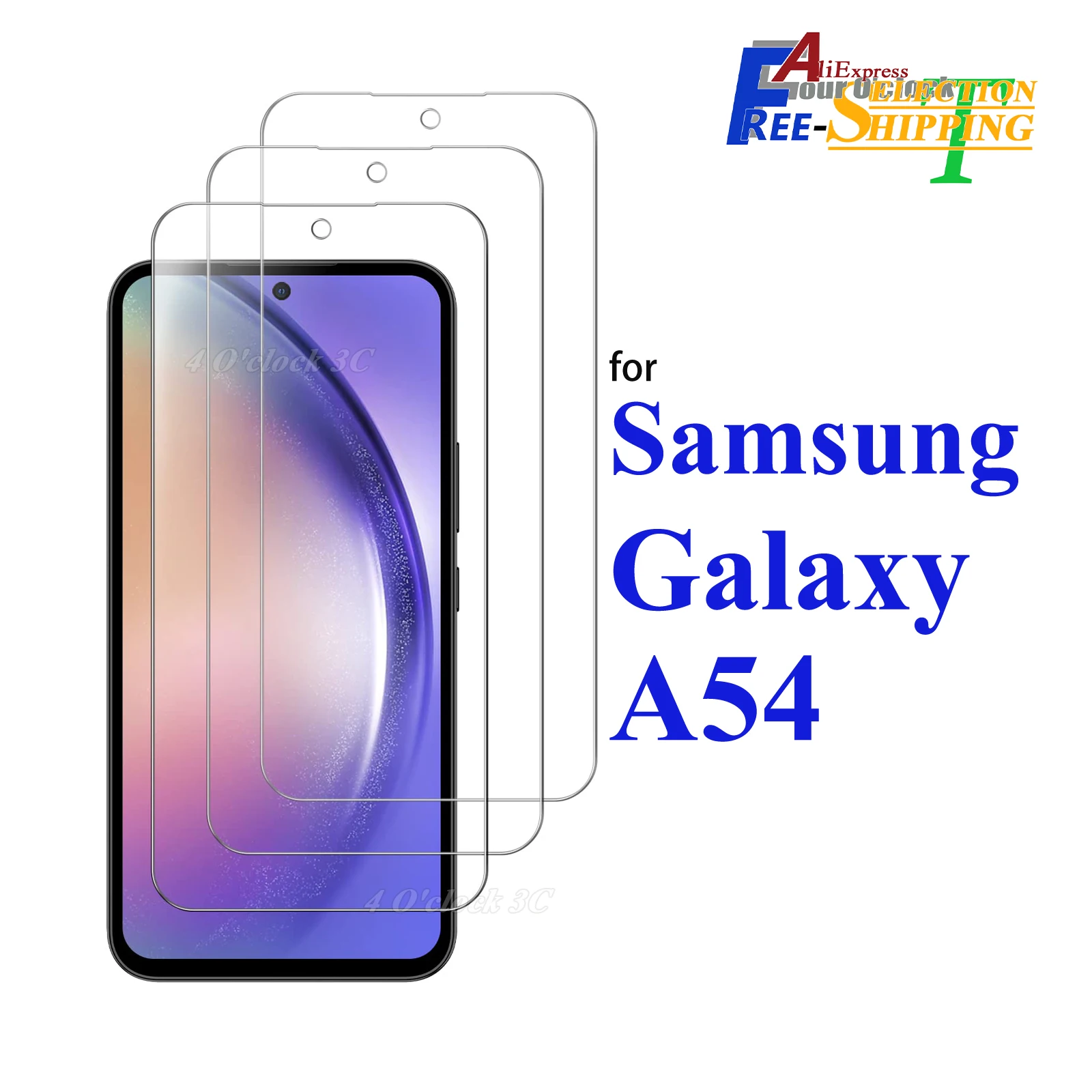 

For Samsung Galaxy A54 Screen Protector Tempered Glass Crystal Mica 9H HD Clear Transparent High Aluminum Anti Scratch