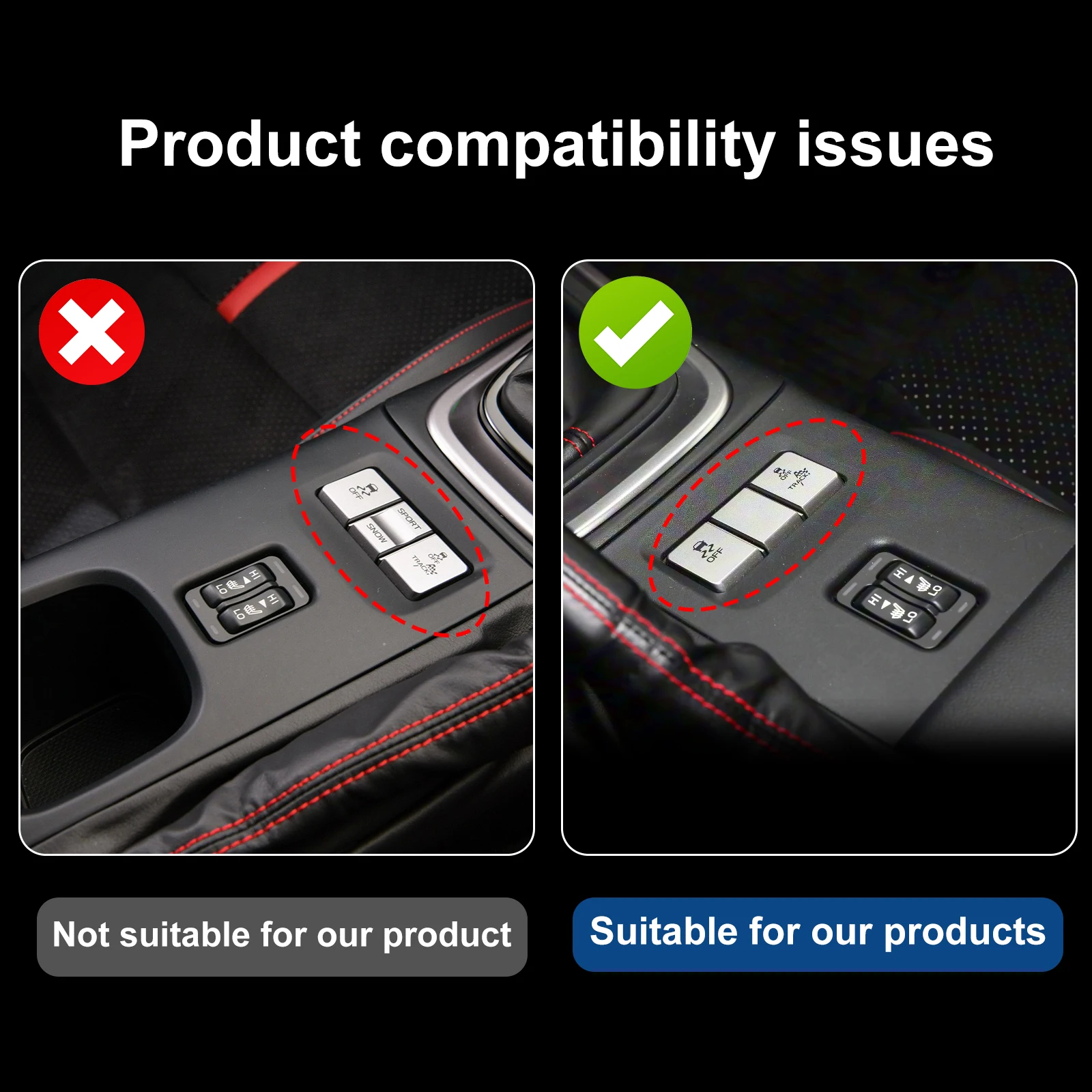 For Subaru BRZ ZD8 2022-2026 Toyota GR86 ZN8 2021-2026 LHD RHD Car Manual Gear Shift Button & Warning Button ABS Sticker