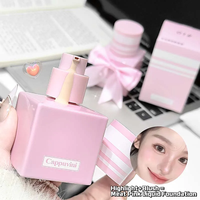 Watery Long-lasting Liquid Foundation Naturally Covers Flaws Waterproof Plain Face Cream Flawless Base Makeup