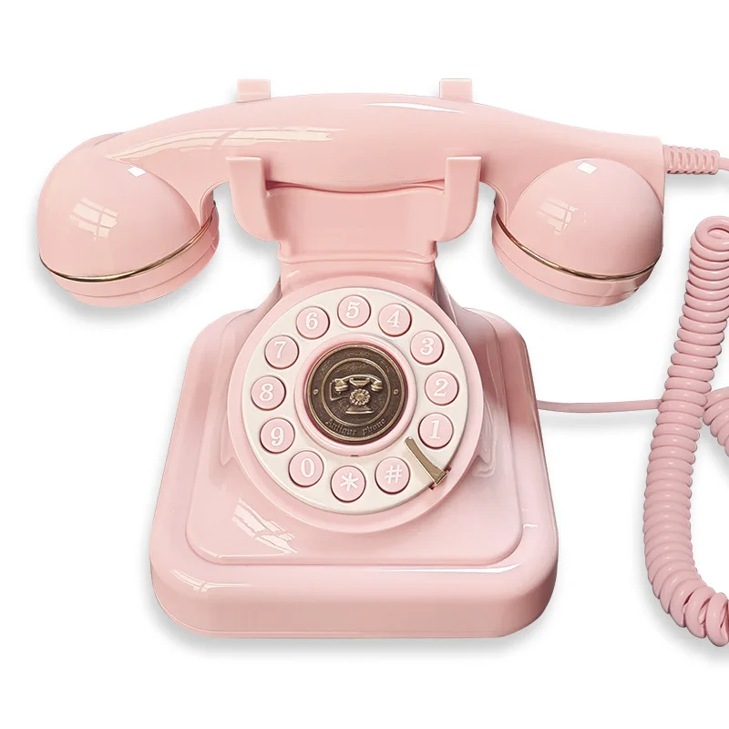 Vintage Plug-in Home Fixed Corded Landline Antique European Style Office Telephone Country French Creative Fashion
