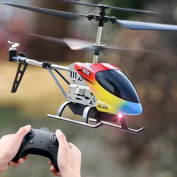 M5 Remote Control Helicopter Altitude Hold 3.5 Channel RC Helicopters with Gyro and LED Light Durable Aircraft Drone Toys Gift