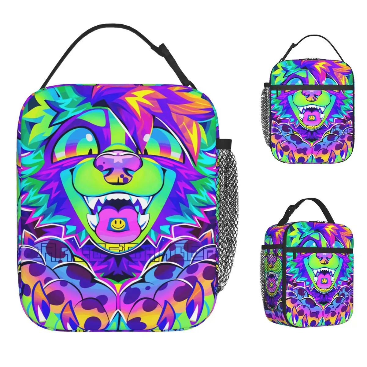 

Меховая сумка для обеда Fandom, повседневная коробка для завтрака для женщин, школьная удобная сумка-холодильник, водонепроницаемая термосумка с принтом