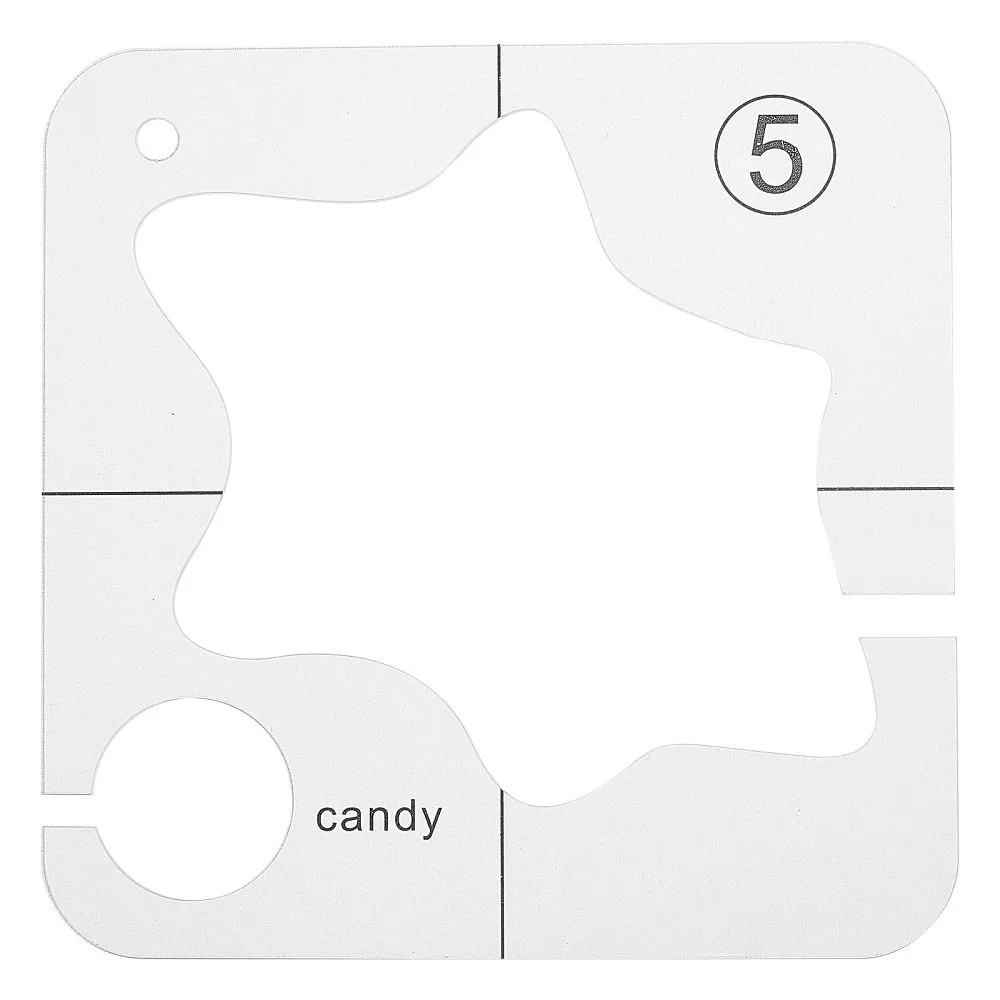 Transparent Acrylic Sewing Template for Free-Motion Quilting on Domestic Machine Clear 140x140x3mm