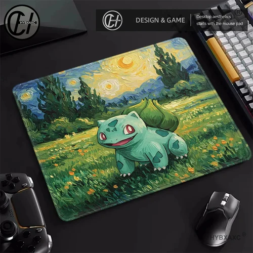 Imagen 2 del producto Alfombrilla de ratón para juegos P-Pokemon Snorlax de 45x40cm, alfombrilla de ratón Gengar para PC, decoración de escritorio, alfombrilla de ratón de oficina, alfombrilla de escritorio Charizard