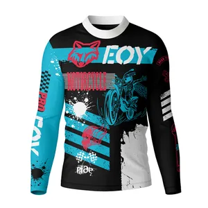 EOY موتوكروس قمصان الدراجات الهوائية كم طويل رجالي منحدر دراجة جبلية MTB قمصان الطرق الوعرة DH دراجة نارية موتوكروس ملابس أفضل 12 قميص بأكمام طويلة للمبيعات - No8
