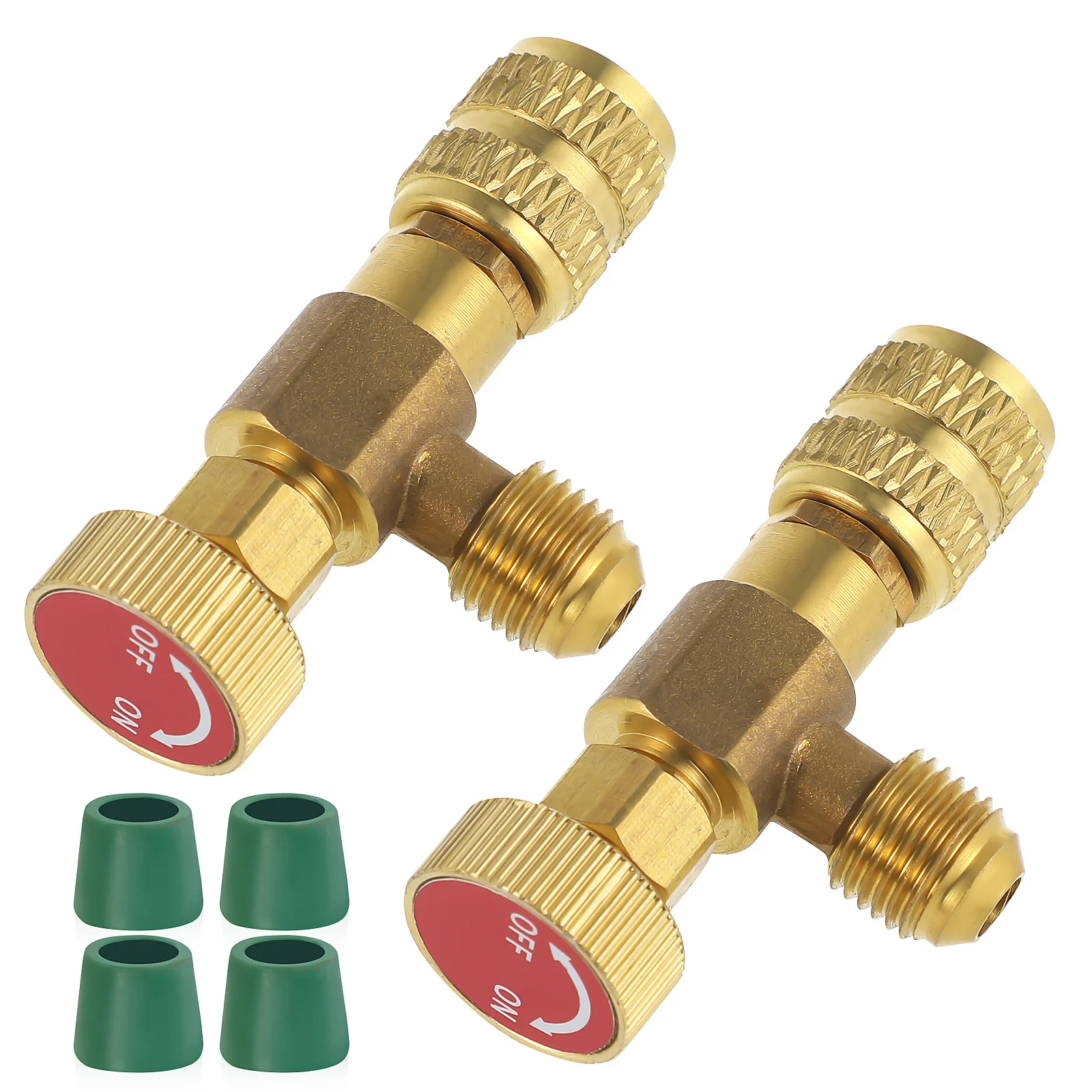 TOPPERFUN 2 шт. предохранительный клапан для зарядки хладагента R410 5/16 дюймов адаптер переменного тока, герметичный инструмент, простая установка