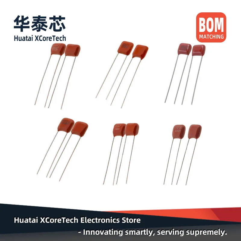 20PCS DIP CBB Metallized Polypropylene Film Capacitor 100V 100PF 150PF 220PF 330PF 390PF 470PF 560PF 680PF 820PF 1NF 1.5NF 1.8NF