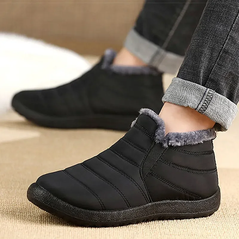 

Women's Cotton Shoes 2023 New Fur Sneakers Winter Casual Sneakers Zapatos Para Mujeres Slip-On Casual Shoes Women's Snow Boots