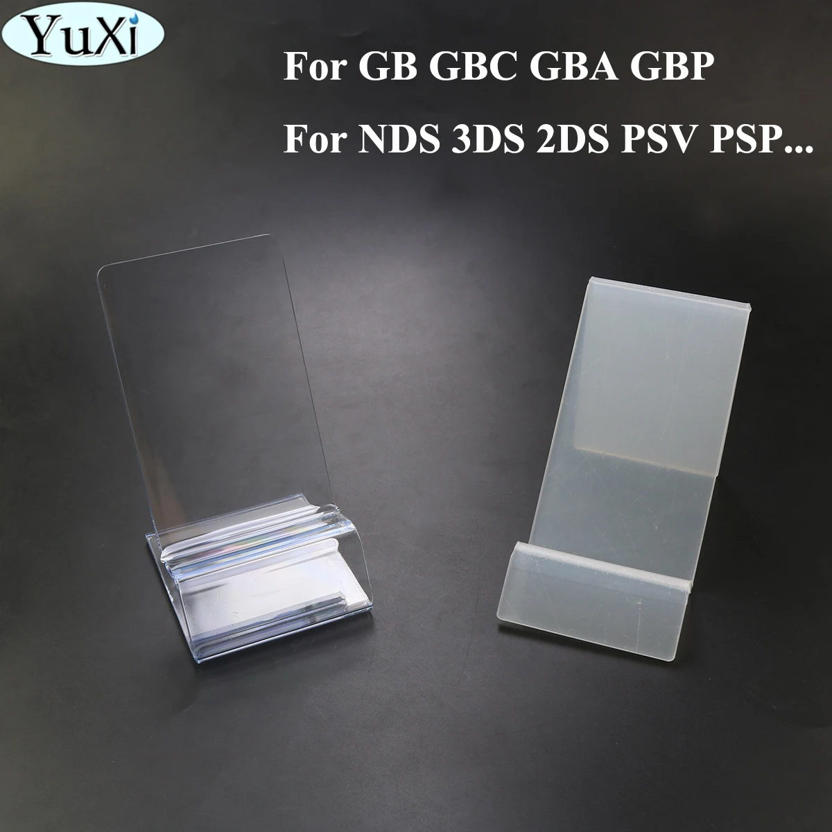 

YuXi 10pcs Clear For Gameboy GB GBC GBA GBP PSP NDS 3DS 2DS PSV Psvita Game Console Exhibition Bracket Acrylic Display Stand