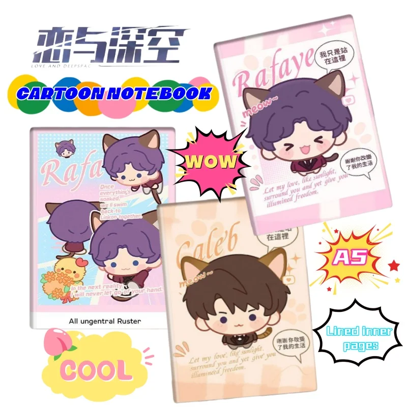 

New Love and Deepspace Xavier Zayne Rafayel Sylus Caleb High Color Creative Journal Animation Cartoon Student Special Hand Book