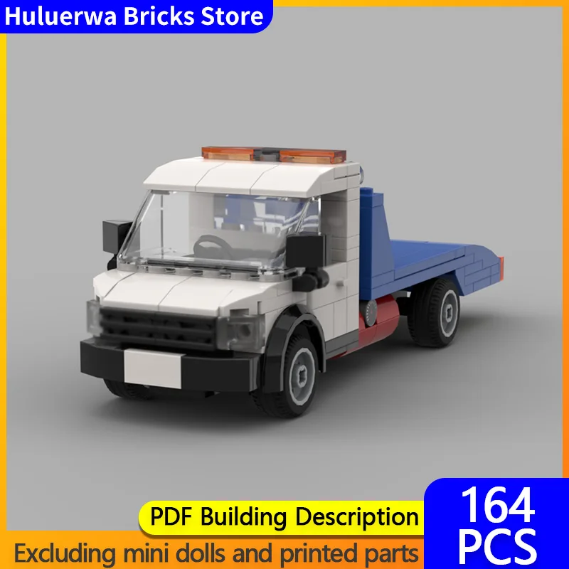

Speed Racing Car Model MOC Building Bricks Light Flatbed Trailer Modular Technology Gifts Holiday Assemble Children Toys Suit