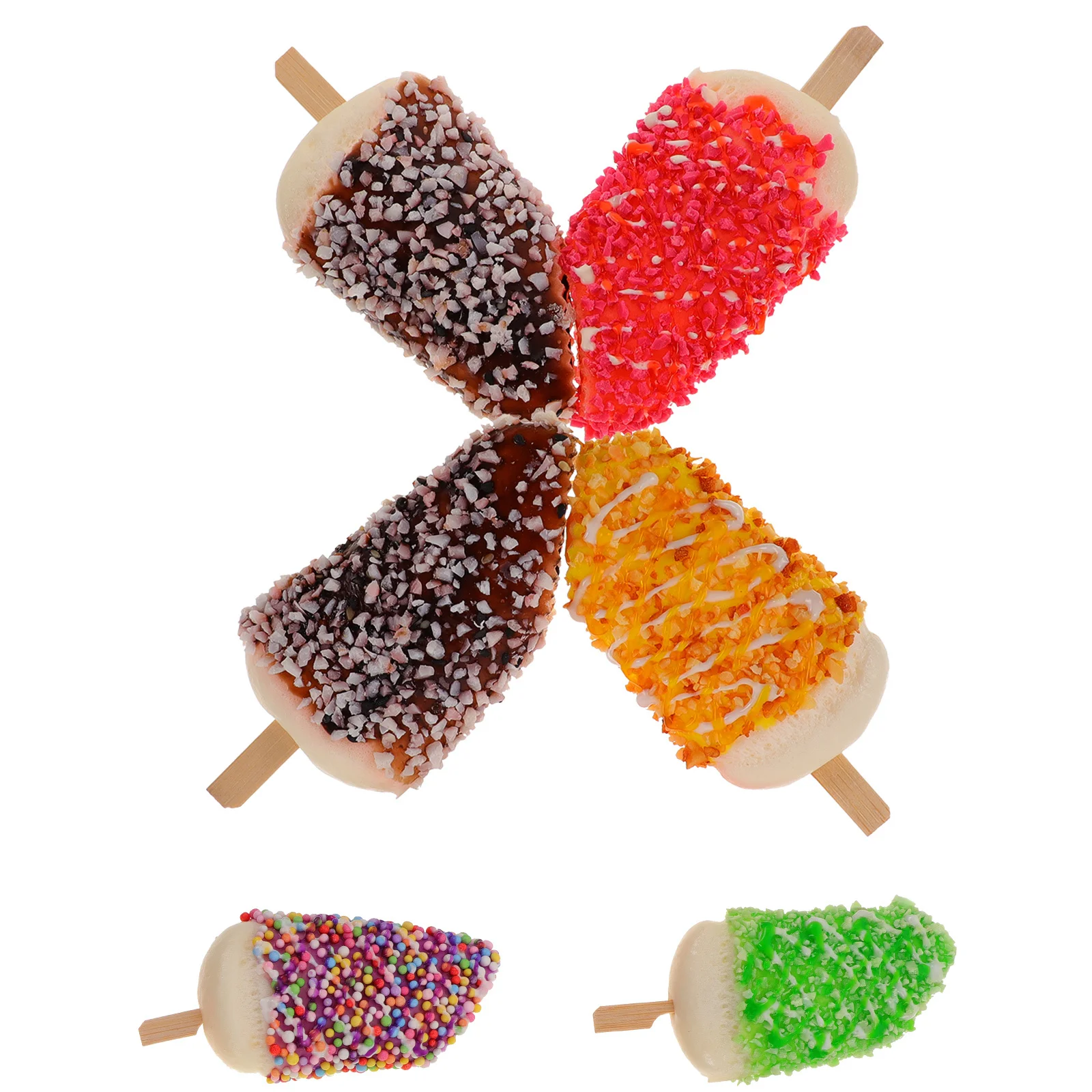 

6Pcs Simulation Ice Cream Fake Nut Dessert Decor Home Restaurant Display Artistic Food for Photography Party Scene