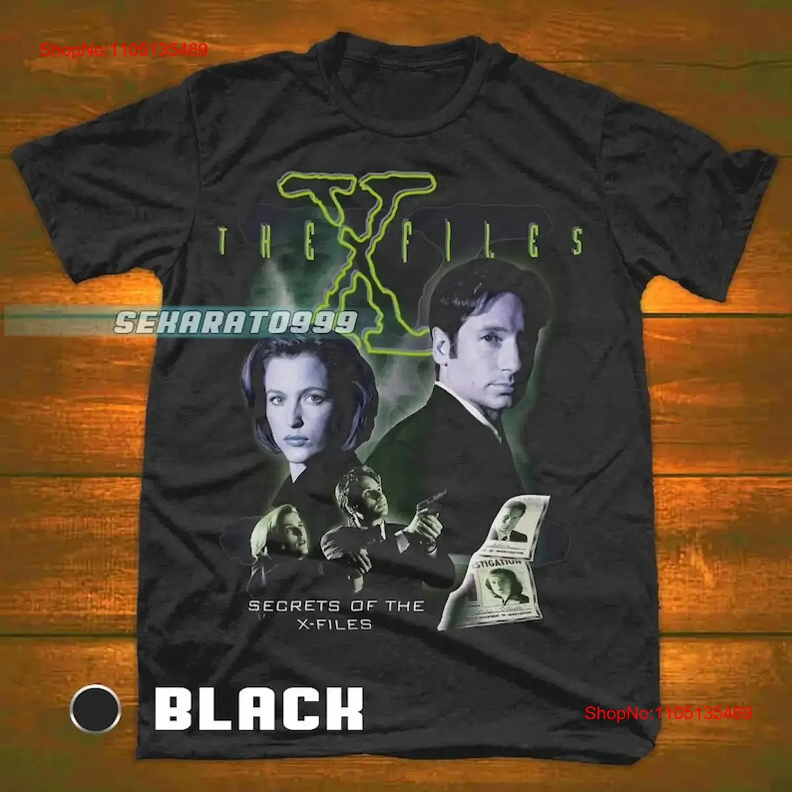 

Vintage Style The X Files T Shirt 90's Movie Horror vintage Washed fashion Top For Everyday Wear Versatile Stretched streetwear