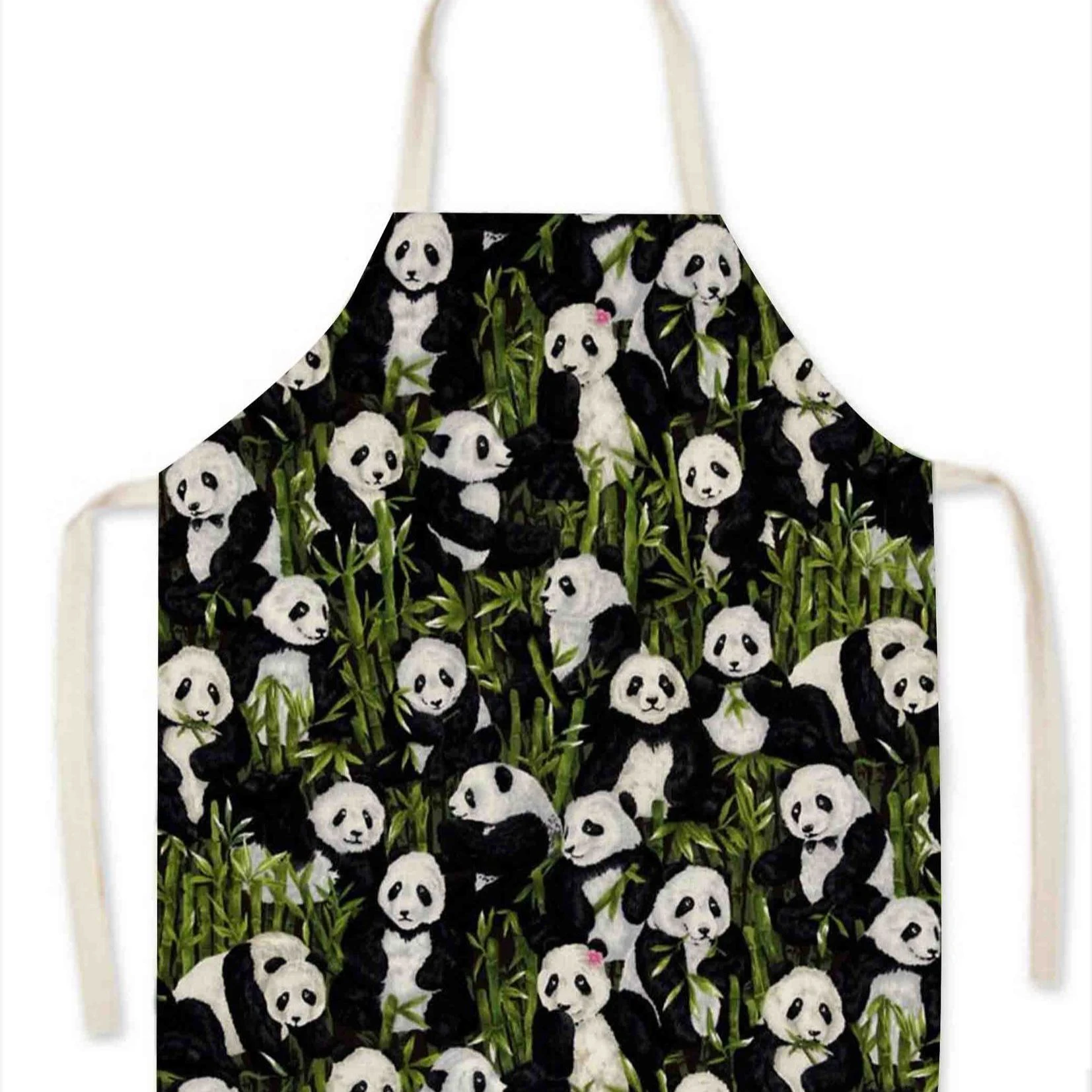 Fresh Pastoral Style Prints Supply Waterproof Pastoral Style Print Apron Kitchen Barbecue Apron