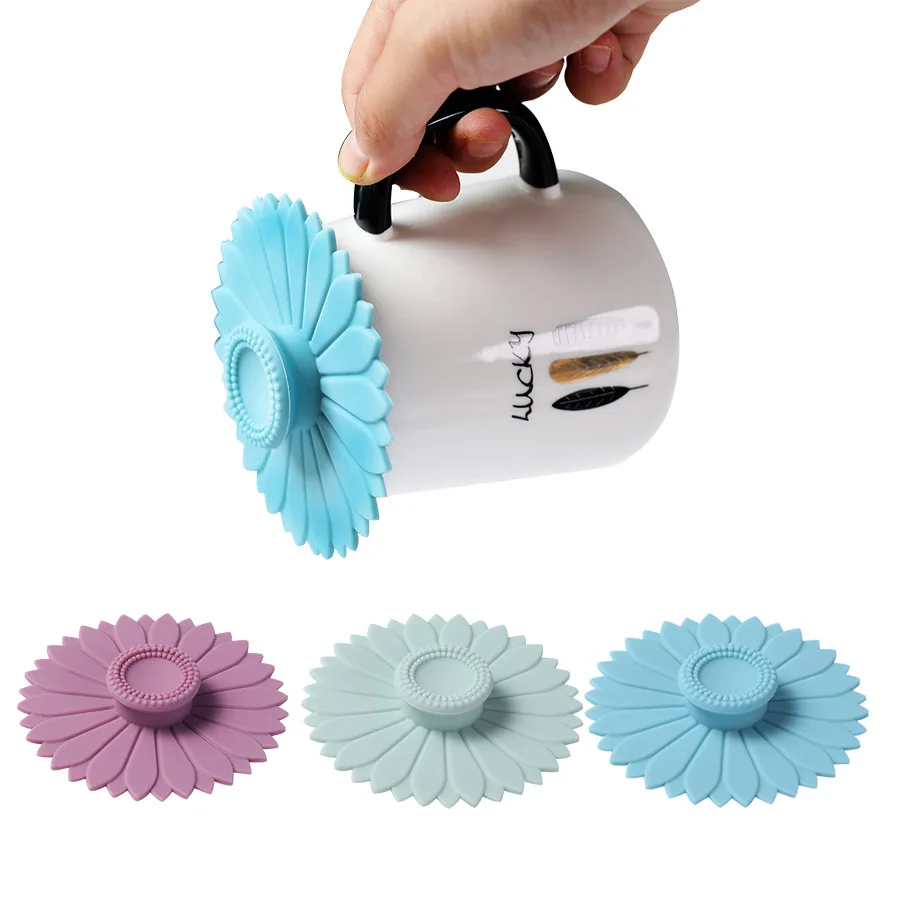 Food Grade Silicone Cup Lid Leakproof Cup Cover Reusable Mug Cover Anti-dust for Coffee Tea Drinking Cup Dustproof  Cup Lid