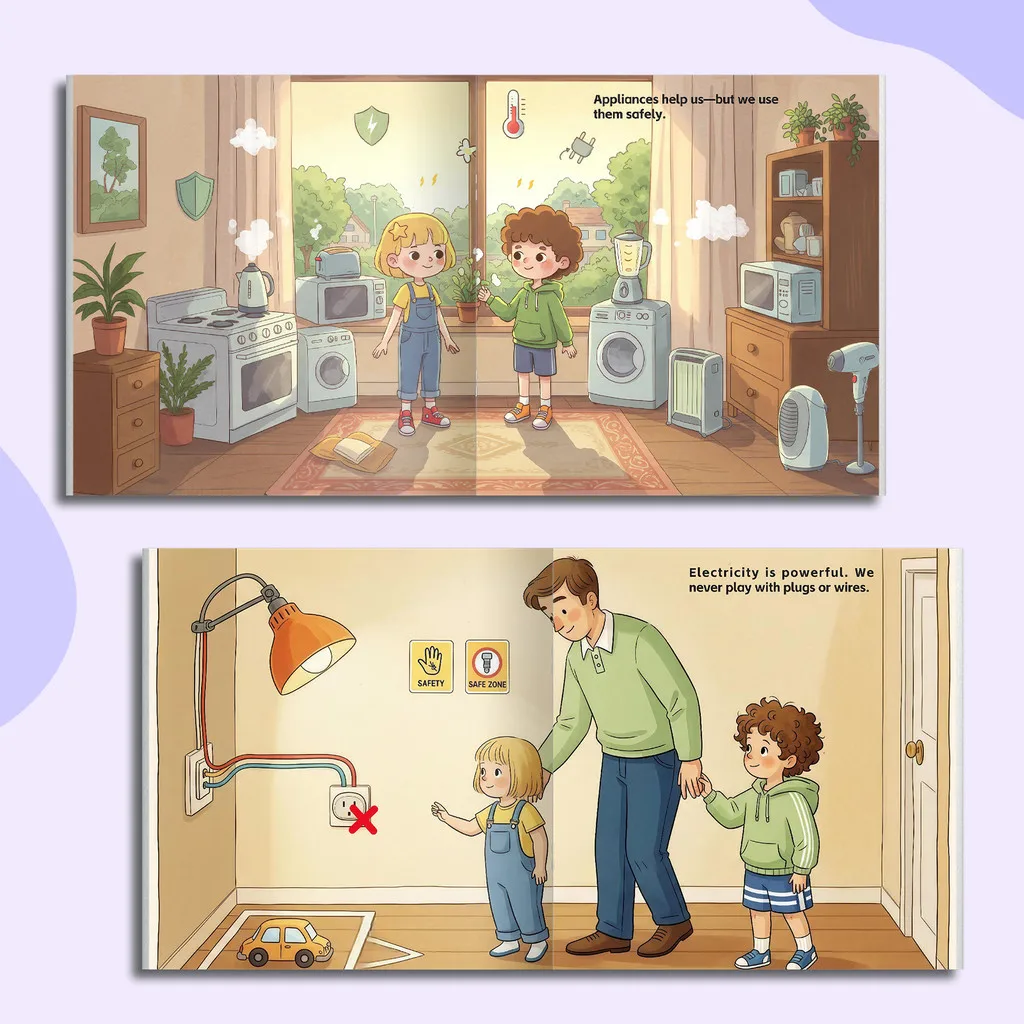 Kids Safety Picture Books| “Use Home Appliances Safely”, “Don’t Go with Strangers”, “Please Don’t Touch Me”