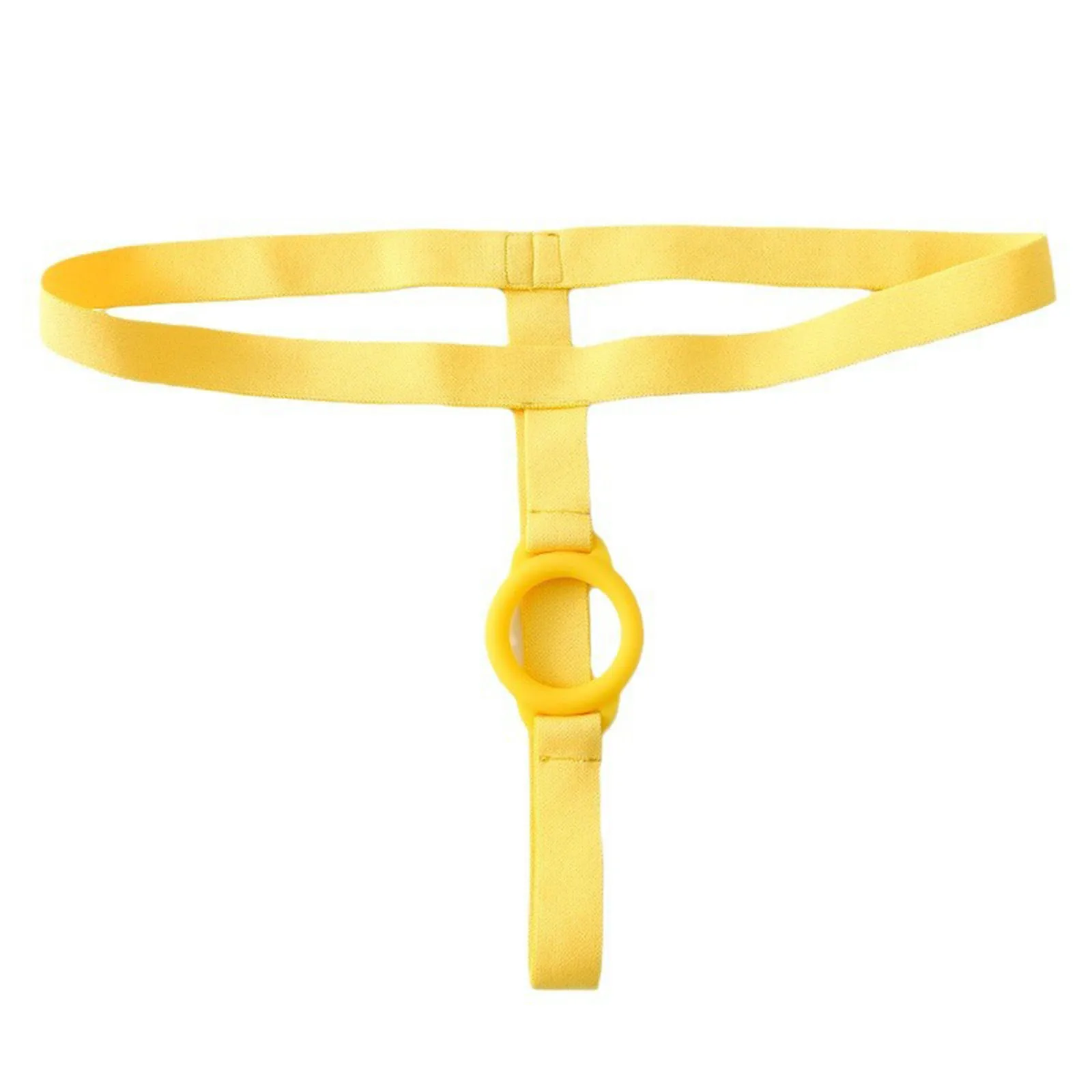

Men Elastic Band Sexy Crotchless T-back Thong G-string Jockstrap with Silicone Ring Nightclub Couple Games Underwear Nightwear