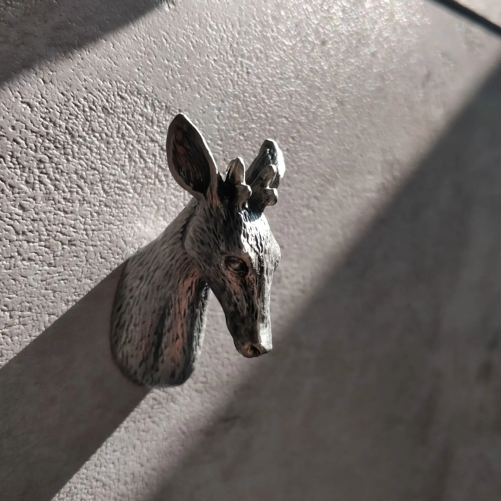 Deer Design Antique Silver Cabinet Handles Vintage Wardrobe Pulls Animals Drawer Door Knobs Creative Decor Furniture Hardware