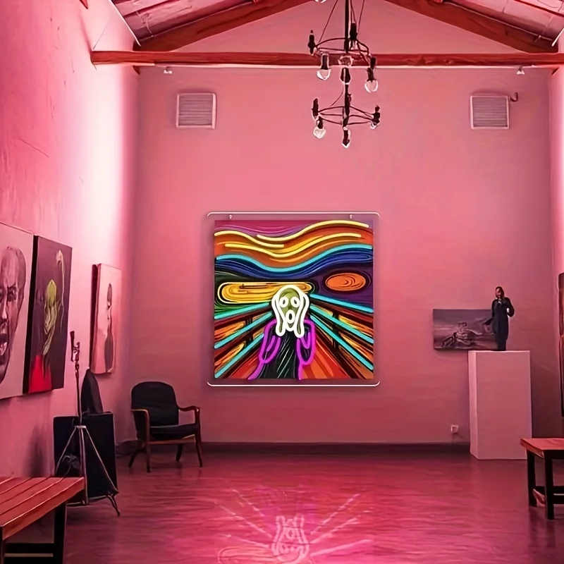 الصراخ ضوء النيون تسجيل USB عكس الضوء LED النيون تسجيل لغرفة النوم نادي بار لعبة غرفة رجل الكهف هدايا الحفلات جدار الفن الديكور الهدايا