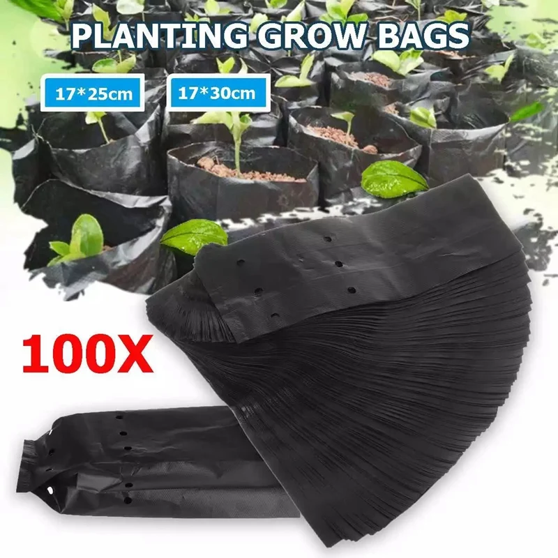 SEWS-PE Biodegradable Nursery Bags Thicken Plant Grow Bags Fabric Seedling Pots Eco-Friendly Garden Aeration Planting Bags