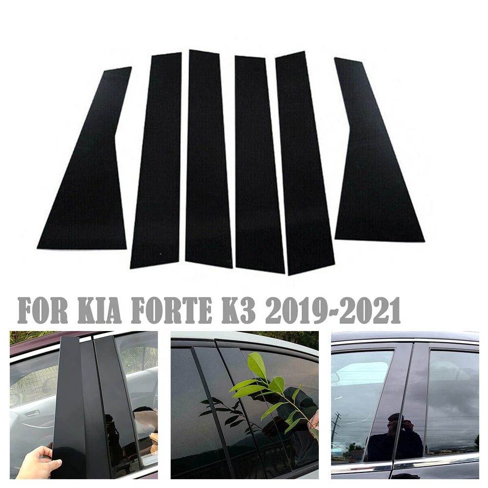

Set of 6 Door Pillar Post Side Cover Trim for For KIA Forte K3 2019 2023 Sedan Hatchback Vehicle Exterior Parts