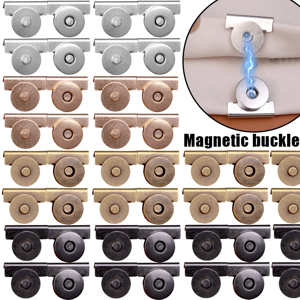 1-20pcs Magnetic Snap Fasteners Clasps Buttons Handbag Purse Wallet Craft Bags Parts Mini Adsorption Buckle 30mm Sewing Part